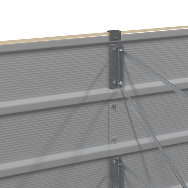 vidaXL Jardinera Marfil 480 x 50 x 45 cm Acero Galvanizado