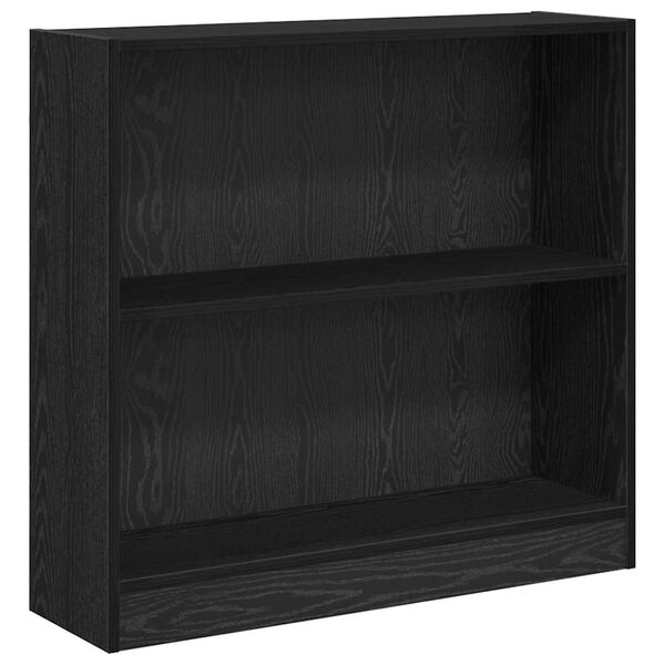 vidaXL Estante de libros Roble Negro 80 x 24 x 76 cm