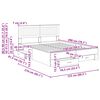 vidaXL Estructura de cama con caj&oacute;n 150 x 200 cm Madera de ingenier&iacute;a