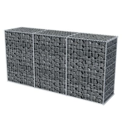 vidaXL Cesta de muro de gaviones acero galvanizado 200x50x100 cm