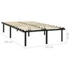 vidaXL Estructura de cama sin colchón metal negro 120x200 cm