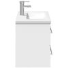 vidaXL Mueble de ba&ntilde;o con lavabo integrado blanco