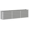 vidaXL Jardinera Gris Claro 290 x 50 x 75 cm Acero Galvanizado