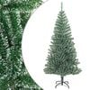 vidaXL &Aacute;rbol de Navidad artificial verde con nieve 210 cm