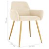 vidaXL Sillas de comedor 4 unidades terciopelo crema
