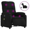 vidaXL Sill&oacute;n reclinable de masaje el&eacute;ctrico tela de microfibra negro