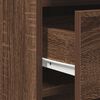 vidaXL Mesa de tocador con cajón 2 pcs Marrón 40 x 41 x 75 cm