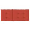 vidaXL Cojines silla respaldo alto 4 uds tela rojo melange 120x50x4 cm