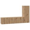 vidaXL Conjunto de mueble de TV 3 pcs Roble artesanal