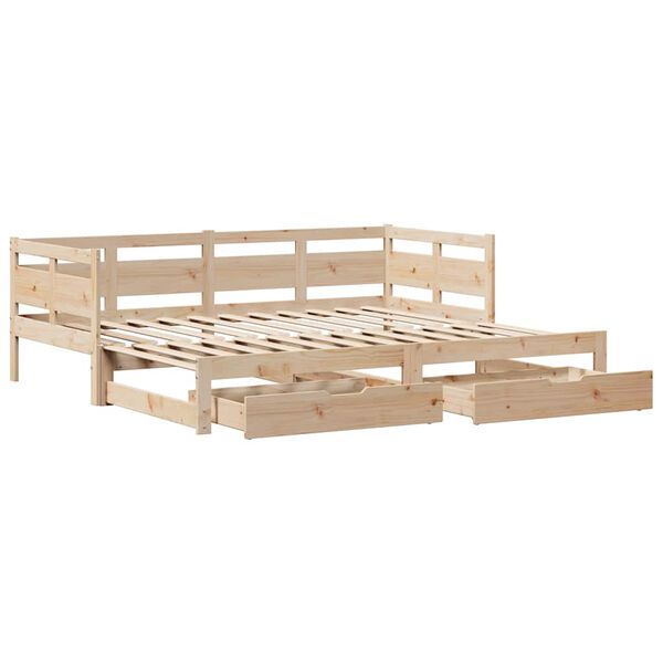 vidaXL Sofá cama nido con cajones sin colchón 90x190 cm