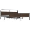 vidaXL Estructura de cama sin colch&oacute;n metal roble marr&oacute;n 180x200 cm