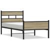 vidaXL Estructura de cama sin colch&oacute;n madera roble Sonoma 90x190 cm