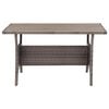 vidaXL Mesa de jard&iacute;n rat&aacute;n sint&eacute;tico gris 120x70x66 cm