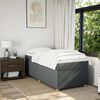 vidaXL Cama box spring con colch&oacute;n tela gris oscuro 90x190 cm