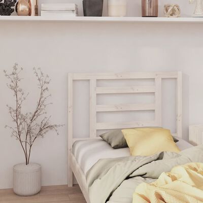 vidaXL Cabecero de cama madera maciza de pino blanco 96x4x100 cm