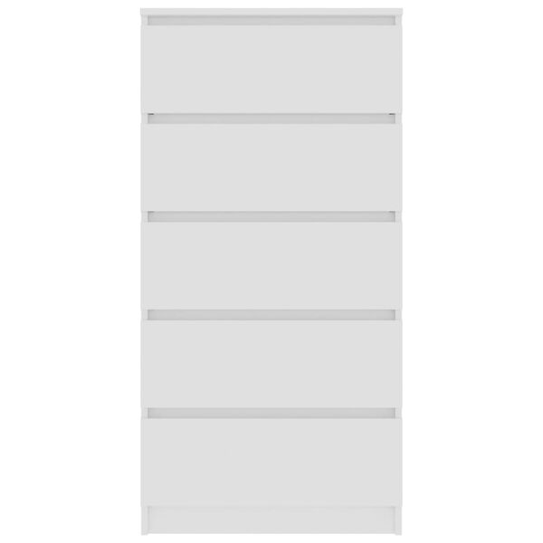 vidaXL Aparador con cajones madera contrachapada blanco 60x35x121 cm