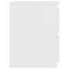 vidaXL Mesita de noche madera contrachapada blanco 30x30x40 cm