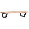 vidaXL Estante de lavabo de pared de acero y madera maciza de haya