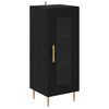 vidaXL Aparador alto 2 pcs Roble Negro Cristal