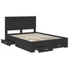 vidaXL Estructura de cama Negro 140 x 190 cm Madera de ingenier&iacute;a
