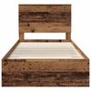 vidaXL Estructura de cama con cabecera Madera vieja 100 x 200 cm