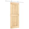 vidaXL Puerta corredera con herrajes madera maciza de pino 80x210 cm