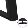 vidaXL Patas para mesa de centro en forma de U (2 unidades), color negro, 40 x (30-31) cm, acero