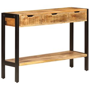 vidaXL Aparador con 3 cajones madera maciza de mango 110x35x75 cm