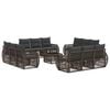 vidaXL Conjunto de sof&aacute;s de jard&iacute;n 13 uds. Gris y Gris Oscuro