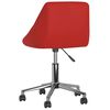 vidaXL Sillas de comedor giratorias 4 unidades cuero sint&eacute;tico rojo