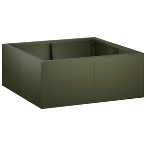 vidaXL Muro de Contenci&oacute;n 4 uds. 100 x 100 x 30 cm Acero Verde oliva