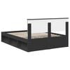 vidaXL Estructura de cama Negro 140 x 200 cm Madera de ingenier&iacute;a