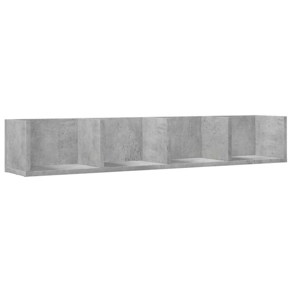 vidaXL Mueble de pared madera ingenier&iacute;a gris hormig&oacute;n 99x18x16,5 cm