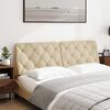 vidaXL Cabecero de cama acolchado tela crema 160 cm