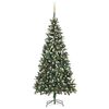 vidaXL Árbol de Navidad preiluminado con luces y bolas 210 cm