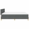 vidaXL Cama tipo Box Spring con colchón Gris oscuro 180 x 200 cm tela