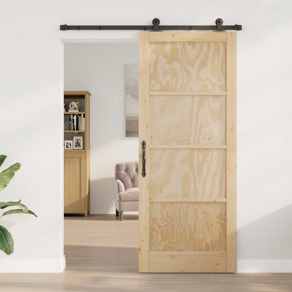 vidaXL Puerta Corredera ORKDAL Marr&oacute;n 86 x 211 cm