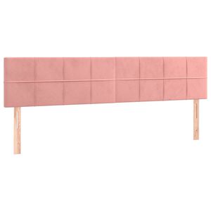 vidaXL Cabeceros terciopelo rosa 200x5x78/88 cm