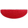vidaXL Alfombrillas para escaleras 10 unidades 65x21x4 cm Rojo Semicircular Grande