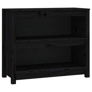 vidaXL Estanter&iacute;a madera maciza de pino negra 80x35x68 cm