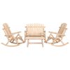 vidaXL Juego de muebles de jard&iacute;n 4 piezas madera maciza de abeto
