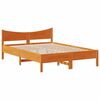vidaXL Estructura cama con cabecero madera pino marr&oacute;n cera 140x190 cm