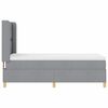 vidaXL Cama tipo Box Spring con colch&oacute;n Gris Claro 100 x 200 cm tela