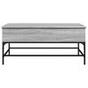 vidaXL Mesa de centro madera ingeniería metal gris Sonoma 100x50x45 cm