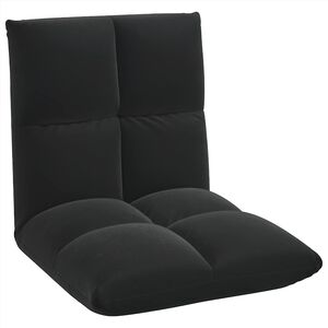 vidaXL Sill&oacute;n ajustable Negro Terciopelo