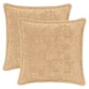 vidaXL Funda de almohada 2 uds. HOUTEN Crema 40 x 40 cm