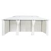 vidaXL Cenador con cortinas 600x298x270 cm blanco 180g/m²