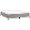 vidaXL Estructura de cama sin colch&oacute;n Gris claro 193x203 cm King Terciopelo
