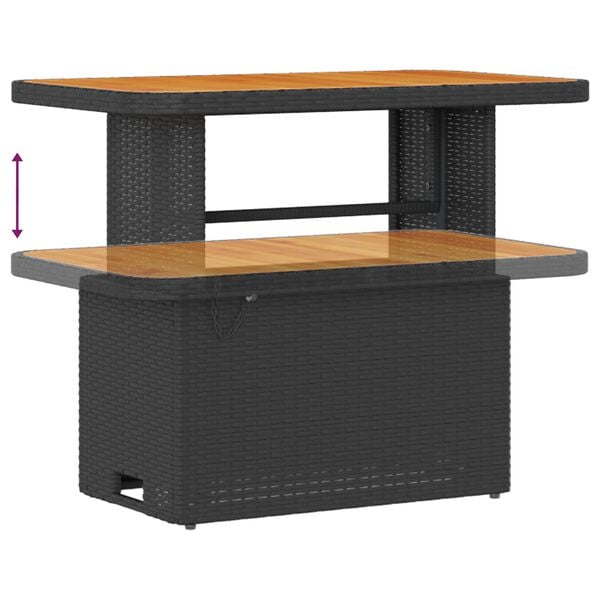 vidaXL Conjunto de sof&aacute; de jard&iacute;n 8 pcs Negro rat&aacute;n sint&eacute;tico