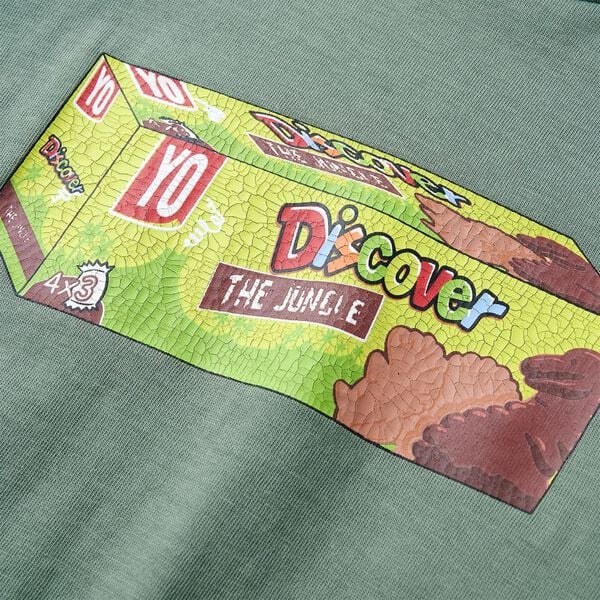 Camiseta de manga corta infantil caqui 140